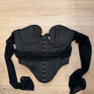 House of CB Black Corset Top
